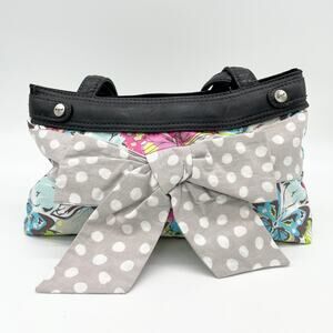 Thirty One Skirt Purse Bag Butterfly Polka Dot Bow Whimsical Colorful Cottage